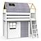 Hochbett-Dach hoch KASVA mit Textilien Bobble grey 
