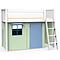 Hochbett KASVA mit Textilien Viena green and blue 