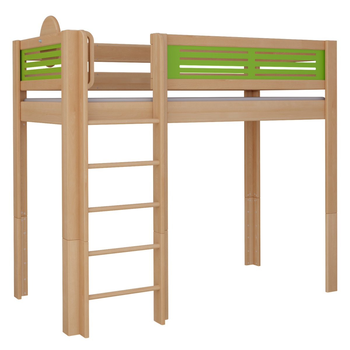 Hochbett Tatü DELUXE de Breuyn natürlich-grün