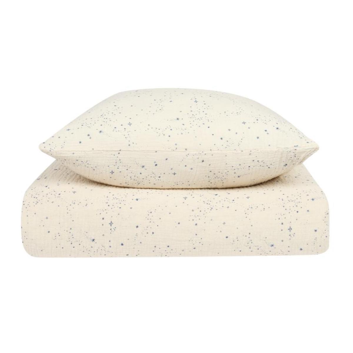 Housse de couette 100x140cm WABI SABI Nobodinoz blue milky way