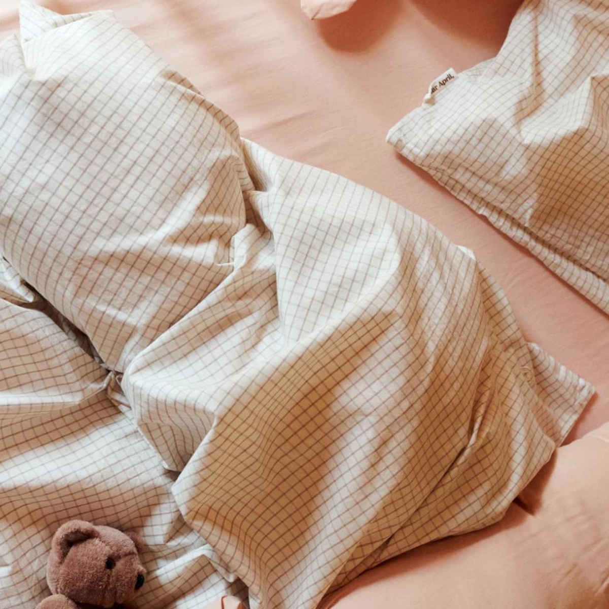 Housse de couette junior 100x135-40x60cm JOHA Dear April Mini Check