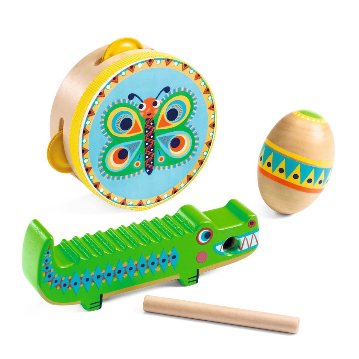 Instrumentos percusión 3udas ANIMAMBO Djeco