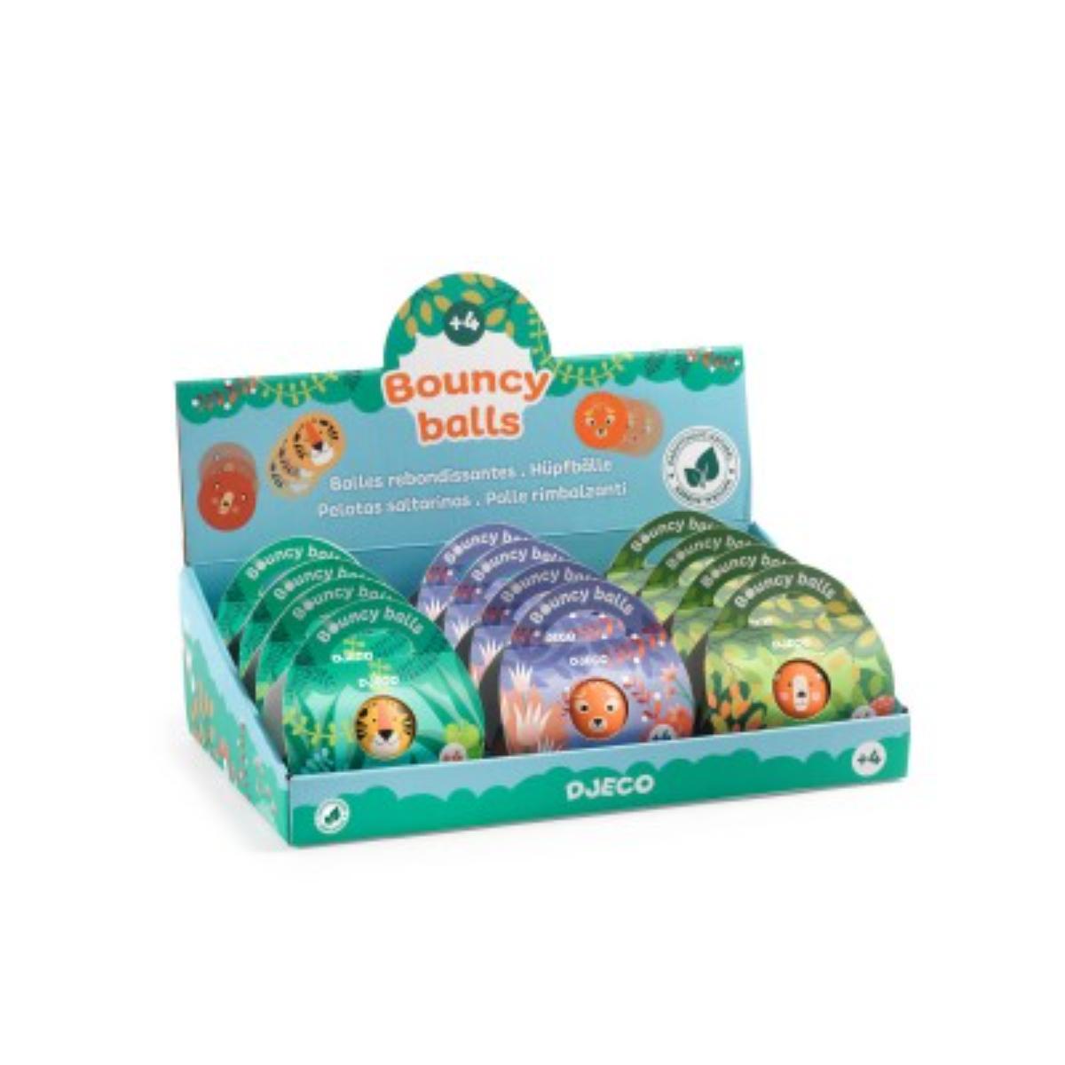 Jeux D'Adresse Assortiment balles rebondissantes Wild - Display 12 pcs Djeco