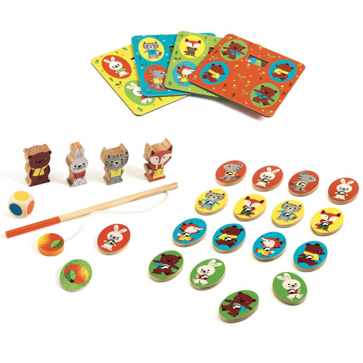Juego 4en1 LUDO WOOD Djeco