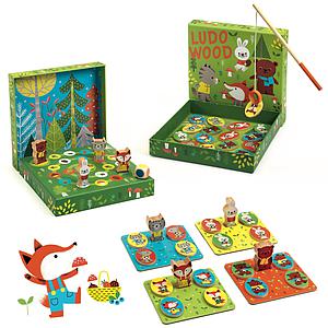 Juego 4en1 LUDO WOOD Djeco