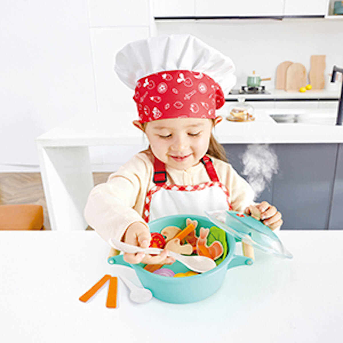 Juego cocina vapor LITTLE CHEF Hape