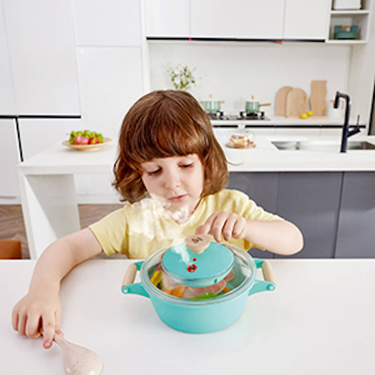Juego cocina vapor LITTLE CHEF Hape
