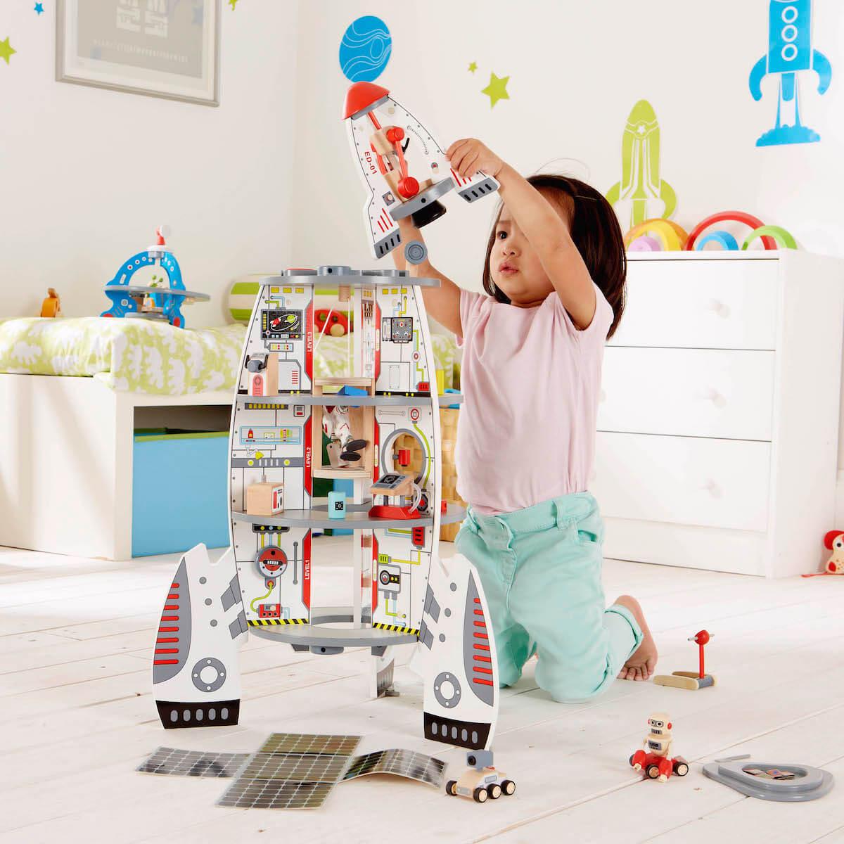 Juego construction FOUR-STAGE ROCKET SHIP Hape