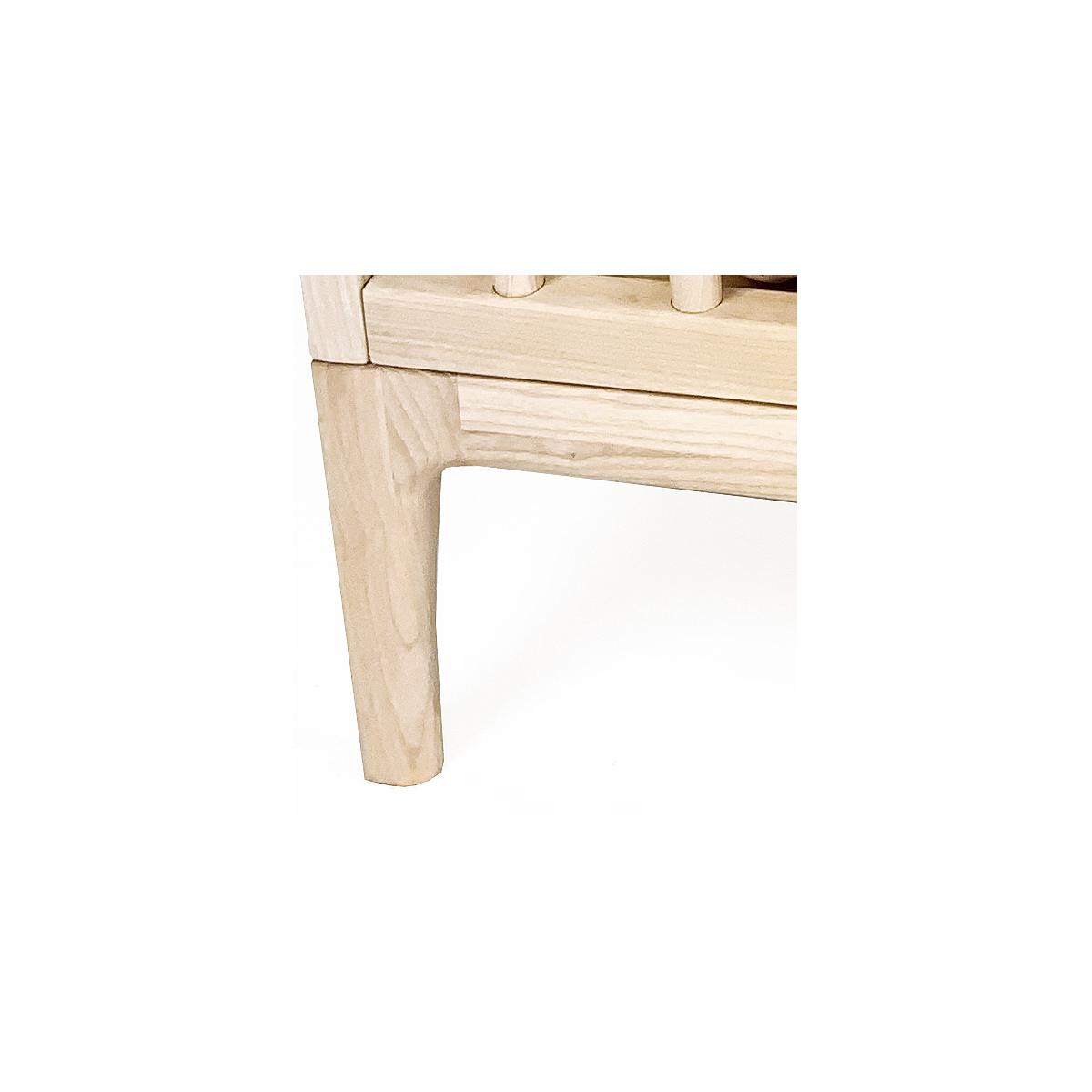 Juniorbett KERA in Esche mit Sockelfuß Curve