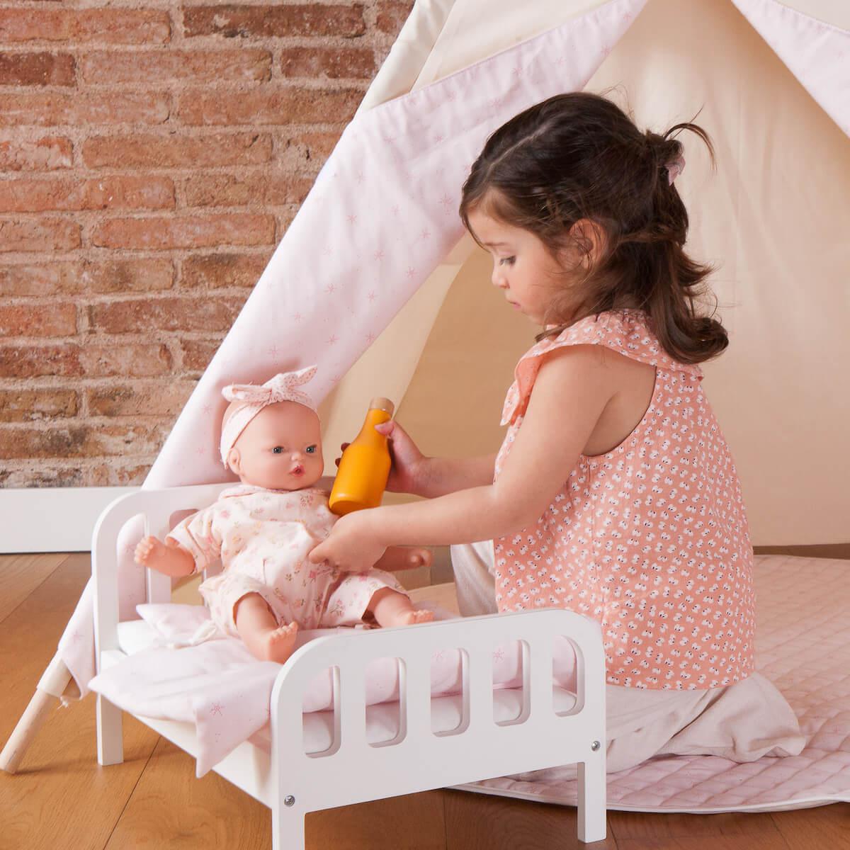 Kinder-Tipi beige STARS rosa