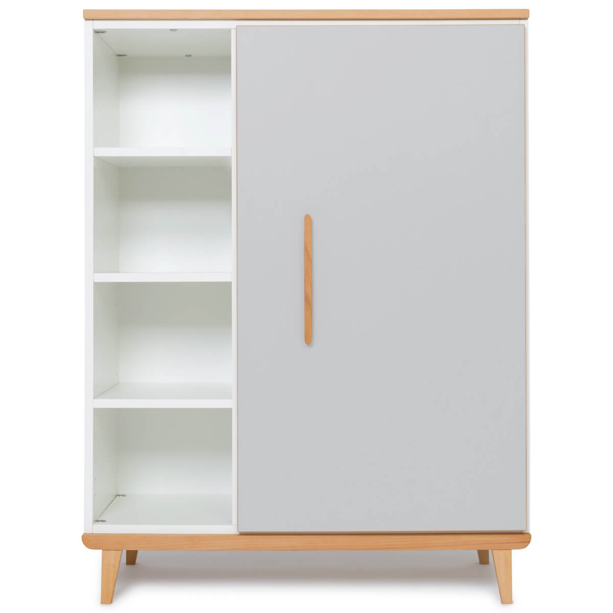 Kleiderschrank 120 cm 1-türig NADO Retro Buche manhattan grey