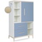 Kleiderschrank 147 cm 1-türig 2 Schubladen NADO Curve Esche capri blue