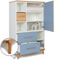 Kleiderschrank 147 cm 1-türig 2 Schubladen NADO Retro Buche capri blue