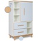 Kleiderschrank 147 cm 1-türig 2 Schubladen NADO Retro Buche sky blue