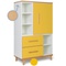 Kleiderschrank 147 cm 1-türig 2 Schubladen NADO Retro Buche sunshine yellow