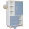 Kleiderschrank 147 cm 1-türig 2 Schubladen NADO Retro Esche capri blue