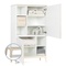 Kleiderschrank 147 cm 2-türig  NADO Curve Esche white