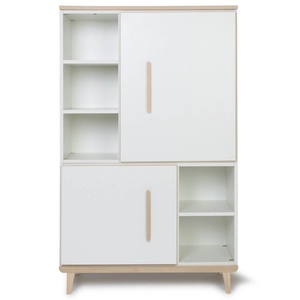Kleiderschrank 147 cm 2-türig  NADO Retro Esche white