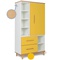 Kleiderschrank 173 cm 1-türig 2 Schubladen NADO Retro Buche sunshine yellow