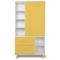 Kleiderschrank 173 cm 1-türig 2 Schubladen NADO Retro Esche sunshine yellow