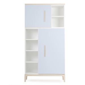Kleiderschrank 173 cm 2-türig NADO Curve Esche sky blue