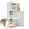 Kleiderschrank 173 cm 2-türig NADO Retro Buche sky blue