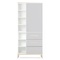 Kleiderschrank 198 cm 1-türig 3 Schubladen NADO Curve Esche manhattan grey