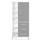 Kleiderschrank 198 cm 1-türig 3 Schubladen NADO Curve Esche slate grey