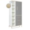 Kleiderschrank 198 cm 1-türig 3 Schubladen NADO Curve Esche slate grey