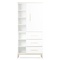 Kleiderschrank 198 cm 1-türig 3 Schubladen NADO Curve Esche white