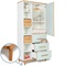 Kleiderschrank 198 cm 1-türig 3 Schubladen NADO Retro Buche mint