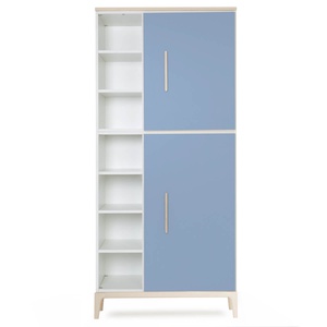 Kleiderschrank 198 cm 2-türig  NADO Curve Esche capri blue