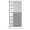 Kleiderschrank 198 cm 2-türig  NADO Curve Esche manhattan grey-slate grey