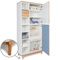 Kleiderschrank 198 cm 2-türig  NADO Retro Buche white-capri blue