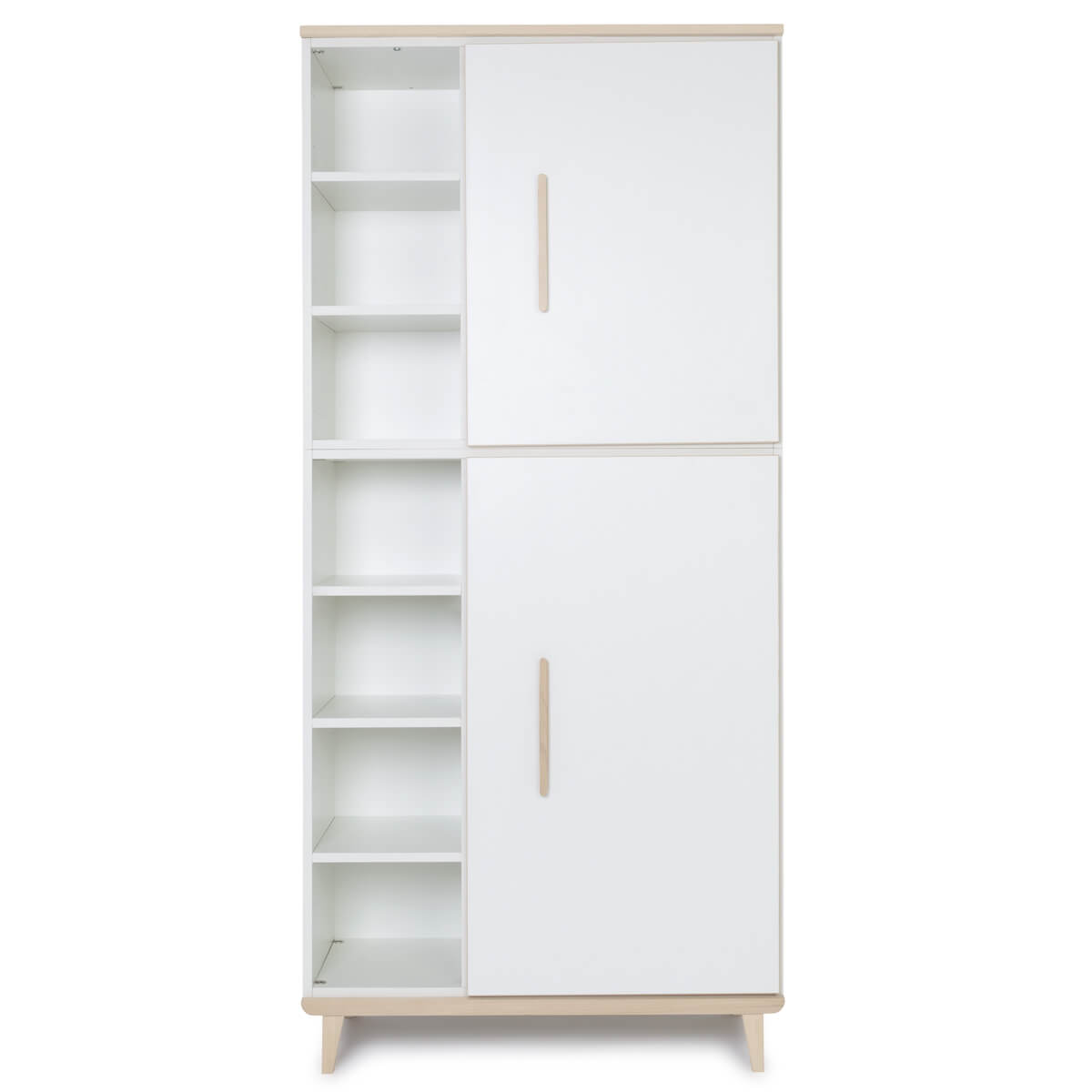 Kleiderschrank 198 cm 2-türig  NADO Retro Esche white