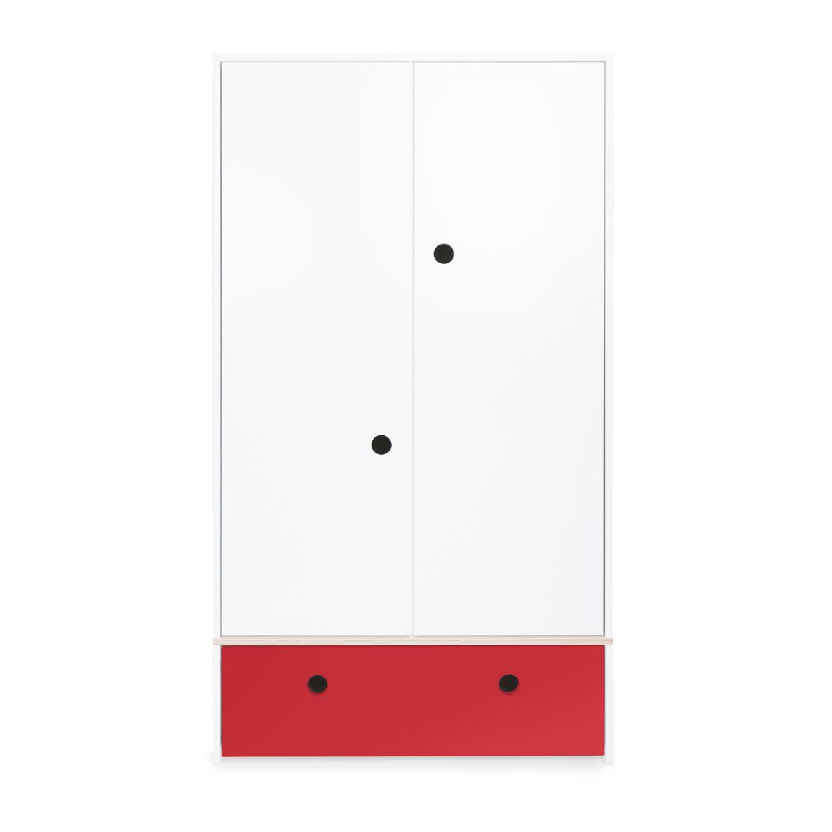 Kleiderschrank 2-türig COLORFLEX Schublade true red 