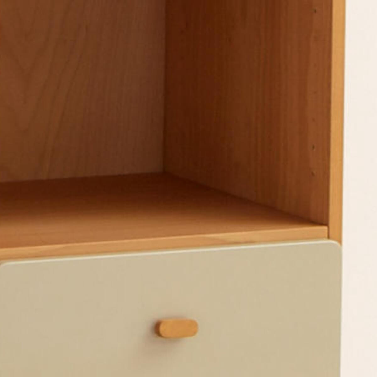 Kleiderschrank 47,4x218cm DESTYLE de Breuyn natur anthrazitrot