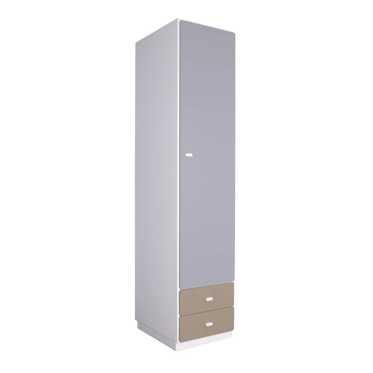 Kleiderschrank 47,4x218cm DESTYLE de Breuyn weiß grau hellgrau