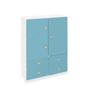 Kleiderschrank 93x113cm DESTYLE de Breuyn weiß blau