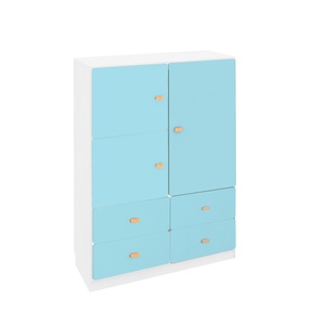 Kleiderschrank 93x113cm DESTYLE de Breuyn weiß kristallblau