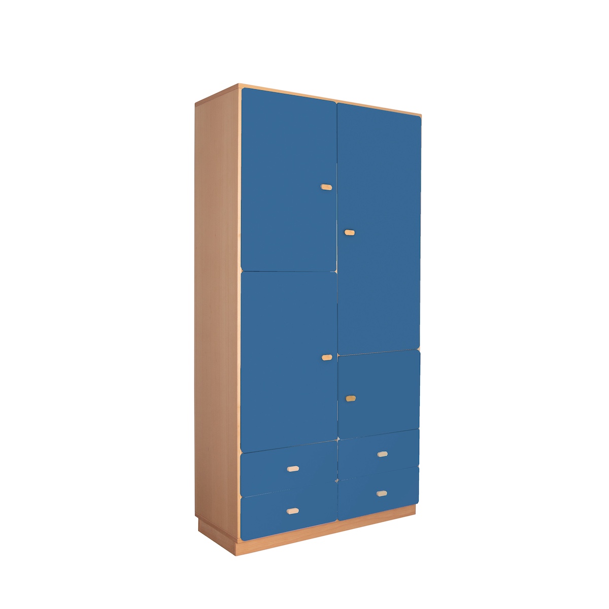 Kleiderschrank 93x184cm DESTYLE de Breuyn natur dunkelblau