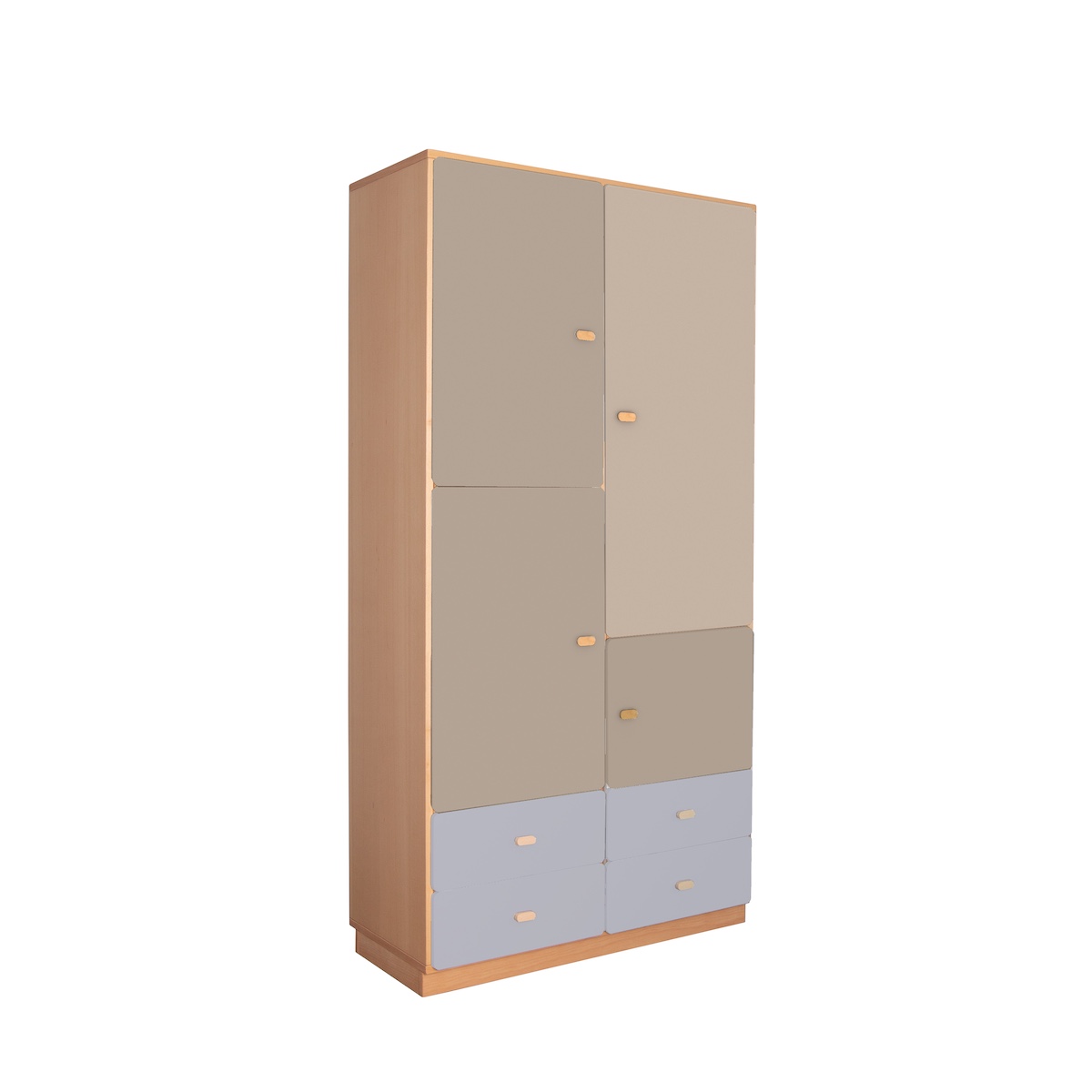 Kleiderschrank 93x184cm DESTYLE de Breuyn natur hellgrau grau