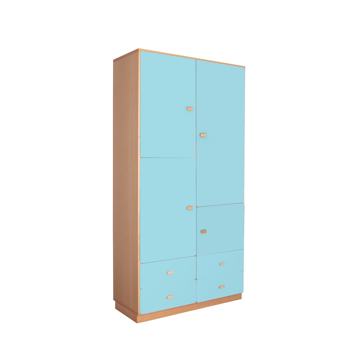 Kleiderschrank 93x184cm DESTYLE de Breuyn natur kristallblau