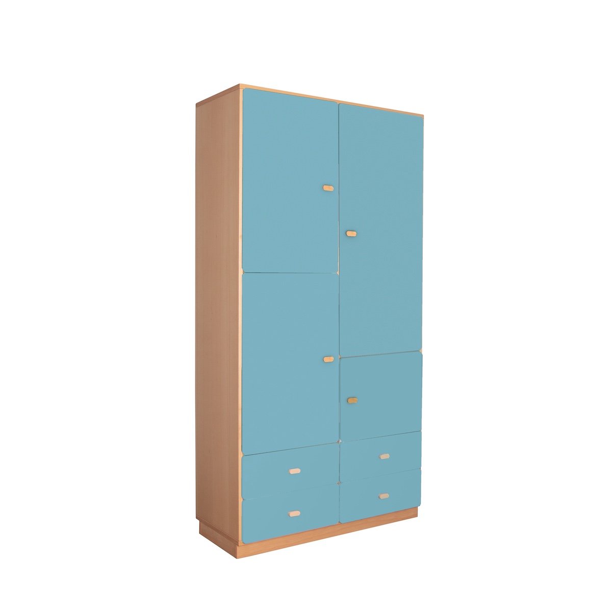 Kleiderschrank 93x184cm DESTYLE de Breuyn naturblau