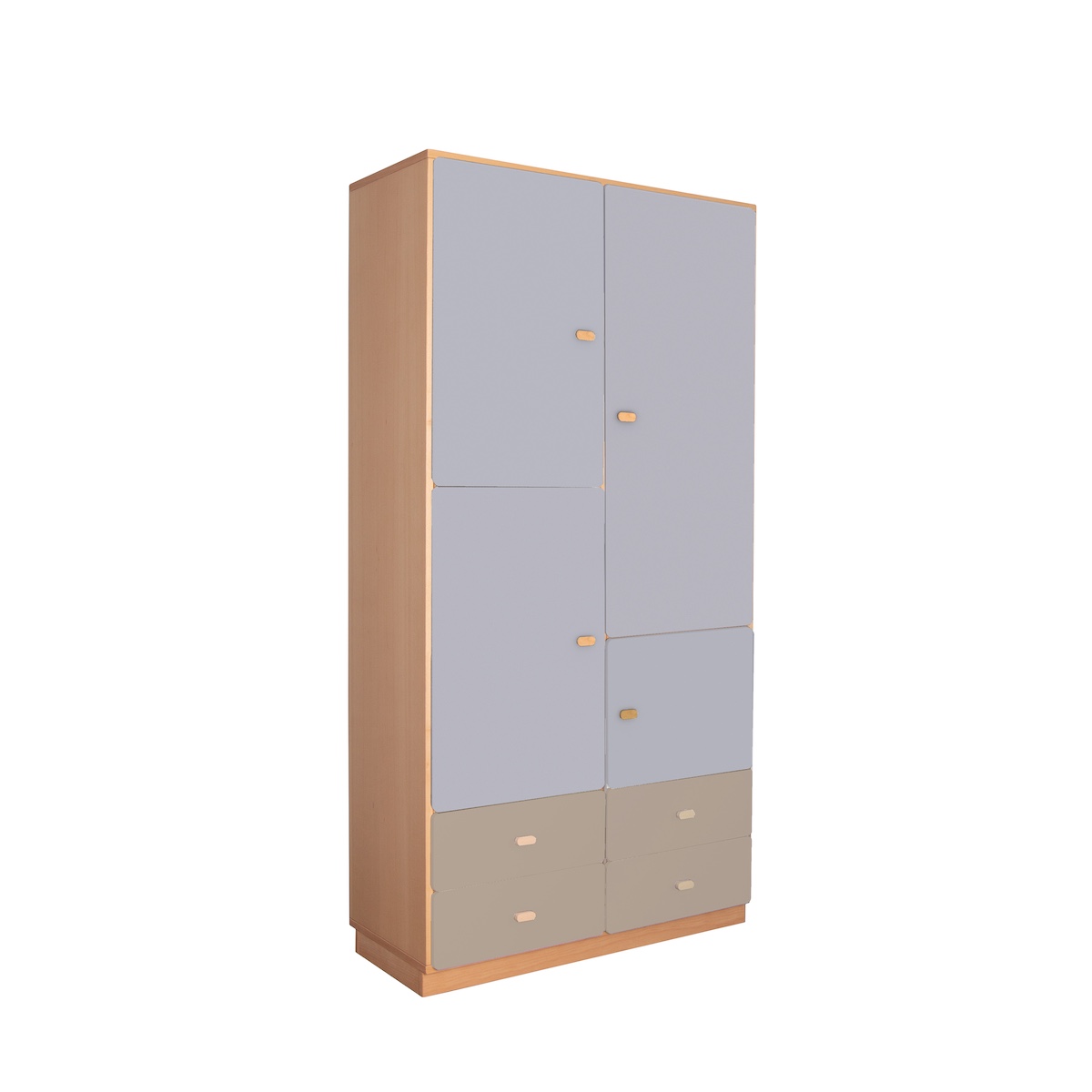Kleiderschrank 93x184cm DESTYLE de Breuyn naturgrau hellgrau