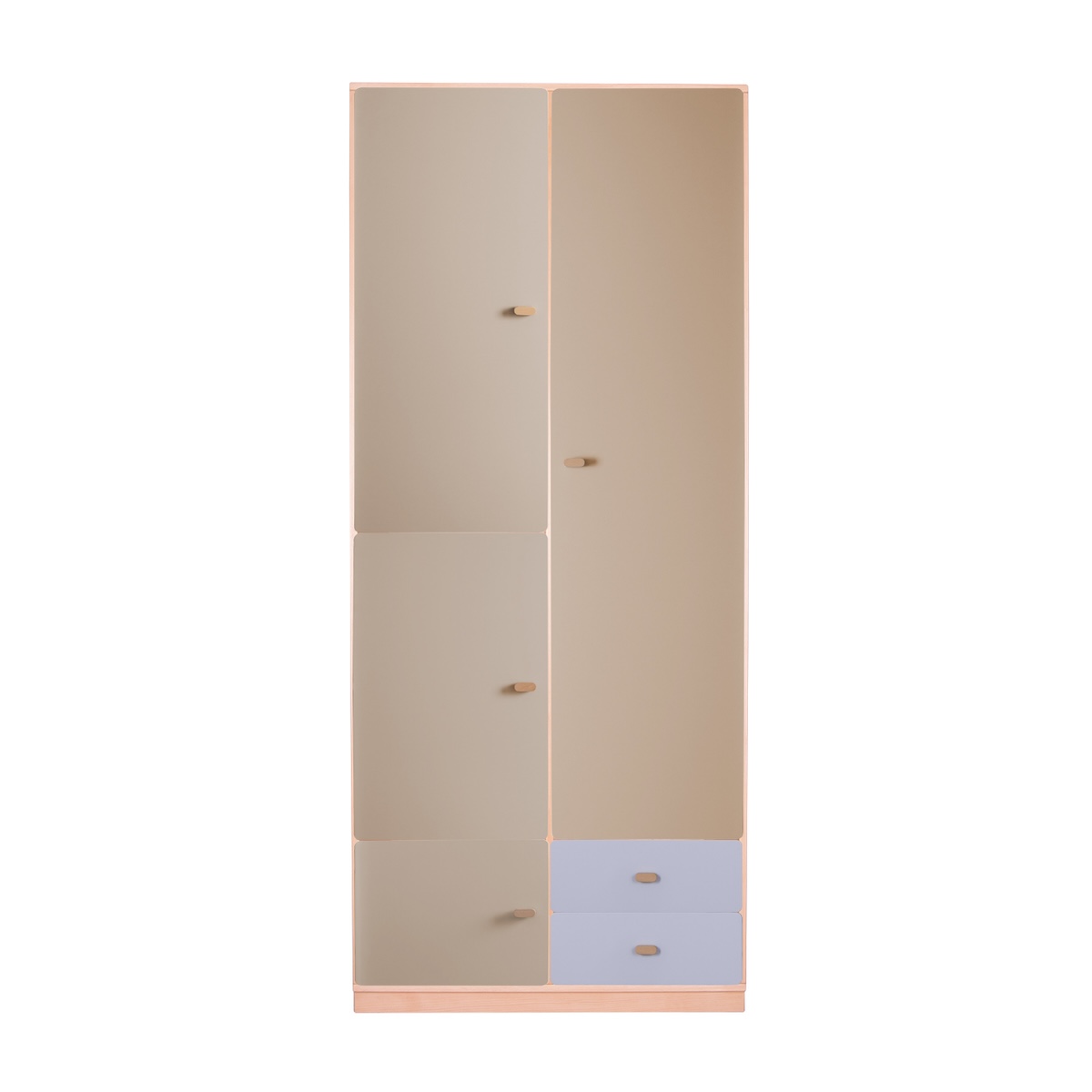 Kleiderschrank 93x218cm DESTYLE de Breuyn natur hellgrau grau