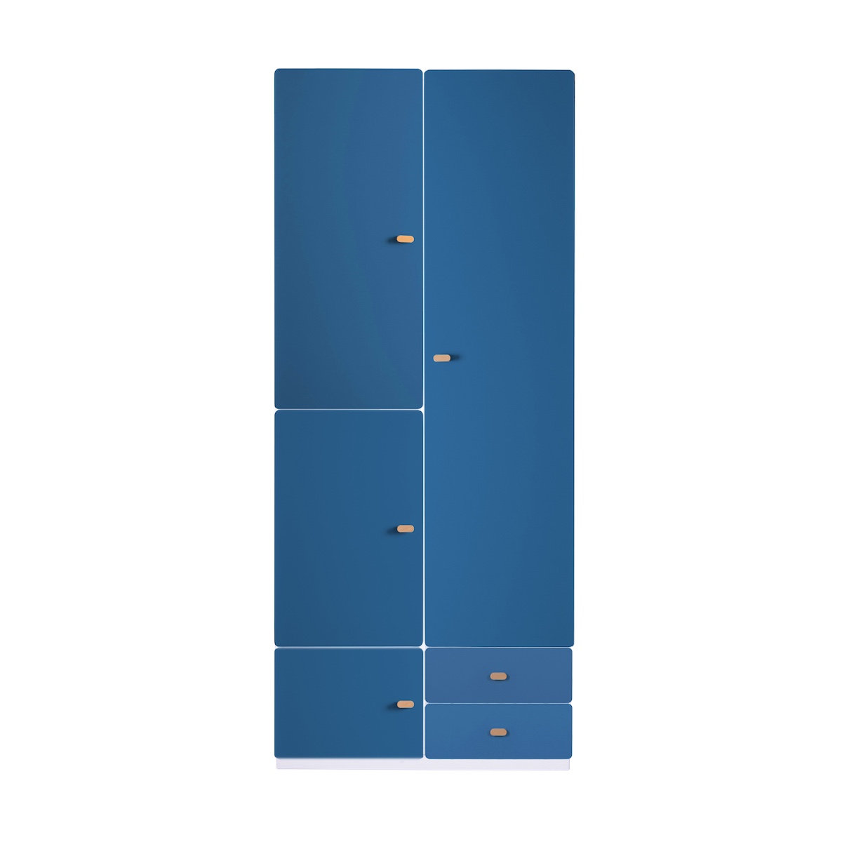 Kleiderschrank 93x218cm DESTYLE de Breuyn weiß dunkelblau