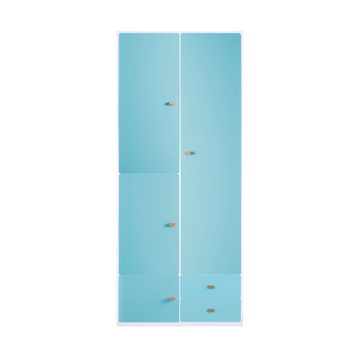 Kleiderschrank 93x218cm DESTYLE de Breuyn weiß kristallblau