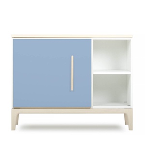 Kleinmöbel 1 Tür 2 Nischen NADO Curve Esche capri blue