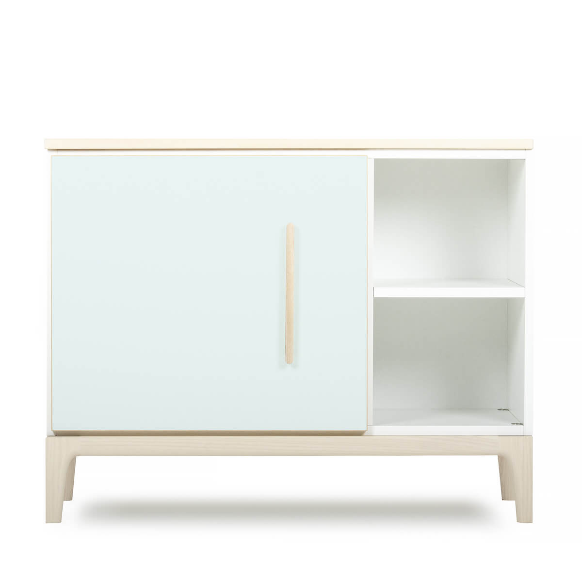 Kleinmöbel 1 Tür 2 Nischen NADO Curve Esche mint